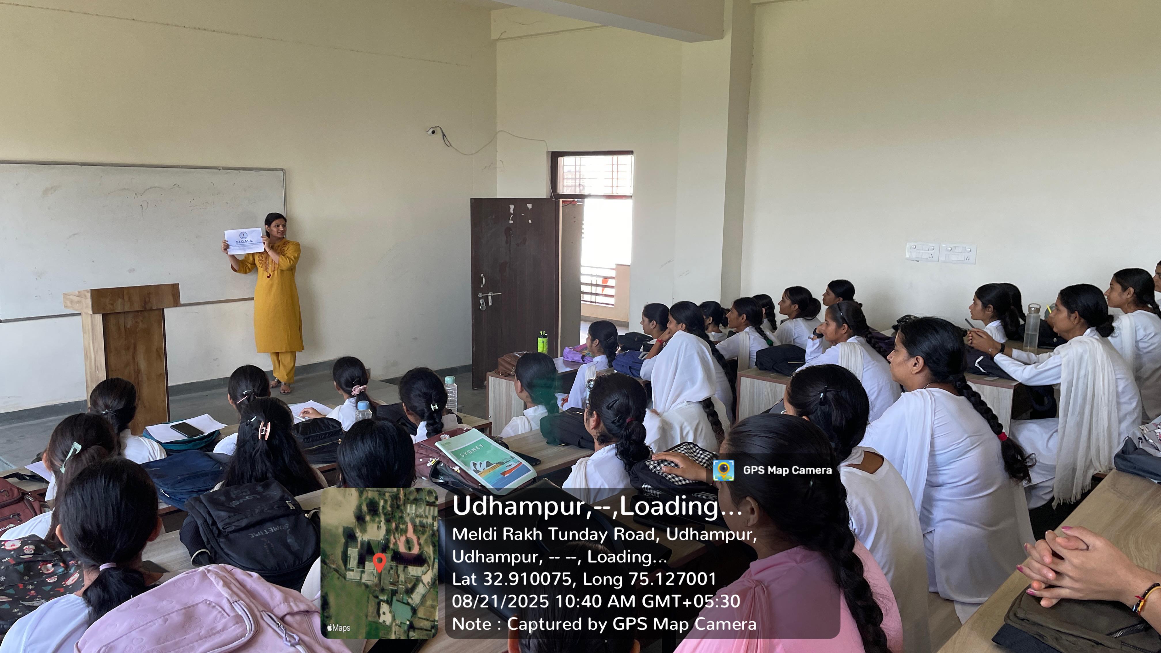 Sensitization and Orientation session for students on the SIGMA Portal (Student Integrated Grievance and Messaging Application)